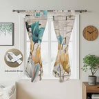 Watercolor Flowers Living Room Curtains 84 Inch Length, Window Curtains Tab Top - Image 5