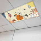 Fluorescent Light Covers for Ceiling Lights Boho Abstract Geometric Magnetic by Home+L6
