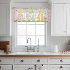 Easter Sheer Valances for Windows 54"x18", Light Filtering Kitchen Curtains - Image 3