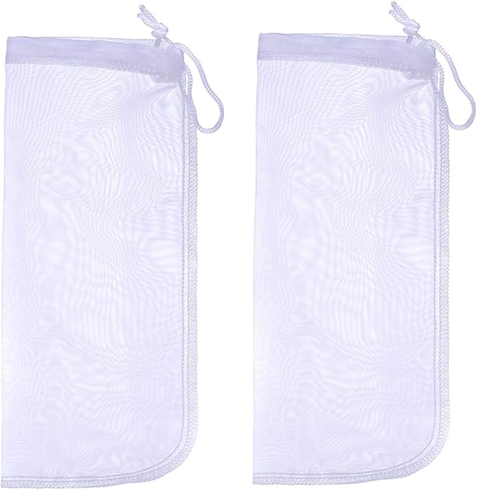ALEGI Media Filter Bag Aquarium Extra Fine, Reusable 180 Micron Drawstring Mesh by ALEGIAquarium
