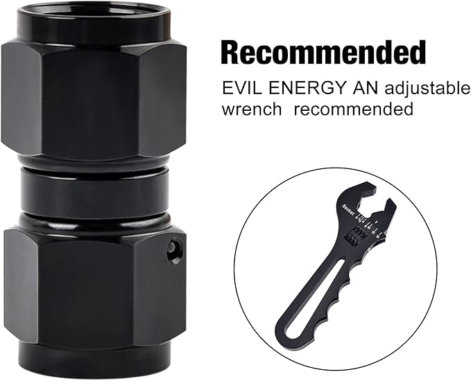 EVIL ENERGY 12AN Female to 12AN Female Straight Swivel Coupler Union Fitting - Image 4