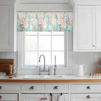 Summer Beach Sheer Valance Curtains, Ocean Colorful Coral Shell Seaweed - Image 2