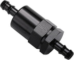 3/8" Billet Inline Fuel Filter 30 Micron Aluminum Black by Podavelle