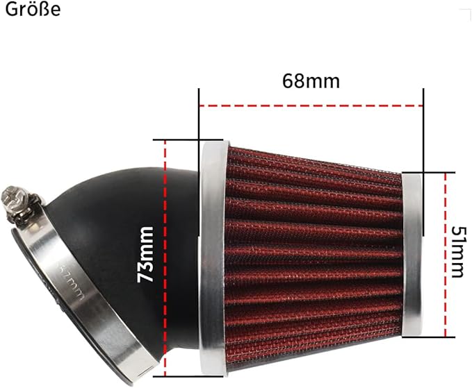 Evermotor Air Cleaner Motorcycle Carburetor Filter, 34mm 35mm 36mm Perfect - Image 5