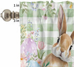Kitchen Curtains Tiers and Valance Set of 3, Easter Light Filtering Window - Image 5