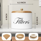 Coffee Filter Holder, Wooden Coffee Filter Storage - Image 5