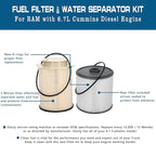 6.7L Cummins Diesel Fuel Filter Fuel Water Separator Set - Image 2