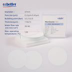 100 Pieces/Pack PES Disc Membrane Filters Hydrophilic 47mm Diameter 0.22µm Pore - Image 2