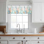 Summer Beach Sheer Valance Curtains, Ocean Colorful Coral Shell Seaweed - Image 2