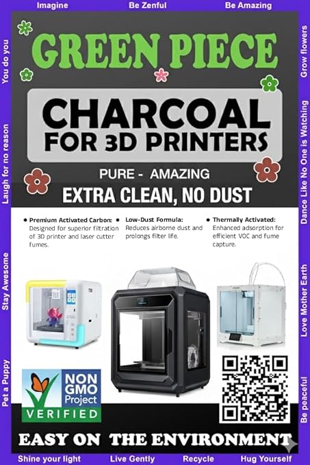Activated Carbon for 3D Printers & Laser Engravers – Thermally Activated by GreenPiece