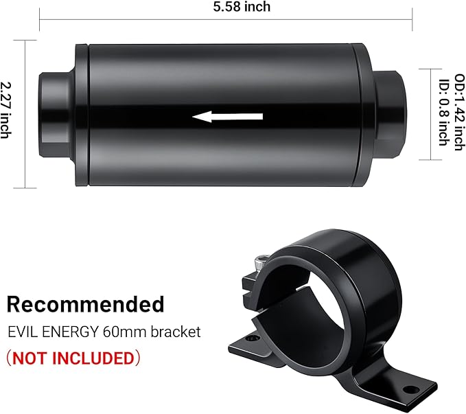 EVIL ENERGY Inline Fuel Filter 30 Micron - Image 2