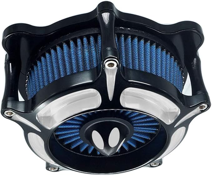 Motorcycle Air Filter Turbine Intake Cleaner Kit Cnc Cut Chrome - Image 3