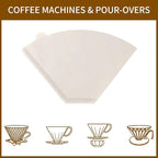 Coffee Filters #4，Coffee Filter 4 Cone Paper 12 Cup，200 Disposable Large Coffee - Image 5