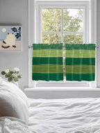 Farm Retro Green Wood Grain Window Valance Curtains, Rustic Wooden Plank - Image 3