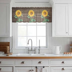 Summer Sunflower Sheer Valance Curtains - Image 2