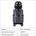 EVIL ENERGY 6AN Male to 5/16" Quick-Disconnect Female EFI Fuel Rail Fitting - Image 3