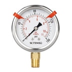 0 to 160 Psi Pressure Gauge, Glycerin Liquid Filled, 2.5 inch Dial, 1/4" NPT - Image 8