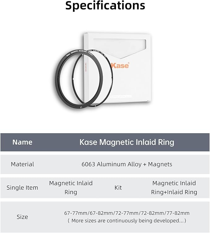 Kase 52mm Magnetic Screw in Adapter Ring Kit, Brass Magnetic to Threaded Filter - Image 6