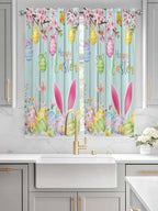 Happy Easter Living Room Curtains 72 Inches length, Spring Bunny Eggs Flower - Image 3
