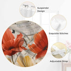 Retro Floral Bedroom Curtains 63 Inch Length, Window Curtains Tab Top - Image 6