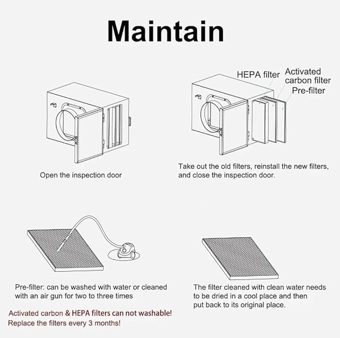 6 Inch Fresh Air Intake Inline Filter Box - Image 7