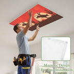Fluorescent Light Covers for Drop Ceiling Western Cowboys Horse Riding on Red - Image 3