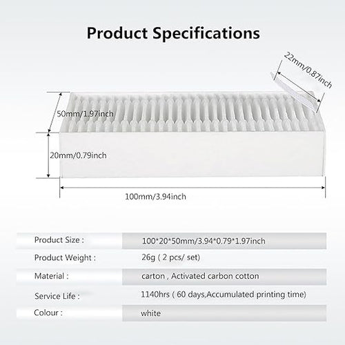 2PCS 3D Printer Air Filter Cartridge - Image 2