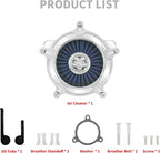 HDBUBALUS Motorcycle Air Filter Air Cleaner Intake System Cleaner Fit - Image 7