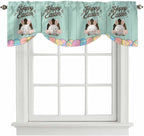 Green Easter Tie Up Valance Curtains by Unknown