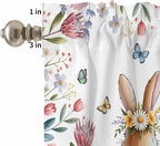 Kitchen Curtains Tiers and Valance Set of 3, Easter Light Filtering Window - Image 5