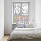 Colorful Easter Half Window Curtains 24 Inches Long, Spring Watercolor Bunny - Image 5