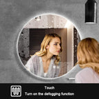LED Illuminated Bathroom Mirror Round Wall Mirror - Image 4