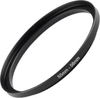 55mm to 58mm Step-up Adapter Rings Filter Adapter Black Metal Step Down Filter by Unknown