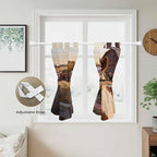 Farm Horses Bedroom Curtains 63 Inch Length, Window Curtains Tab Top, Farmhouse - Image 5