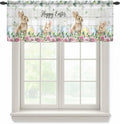 Easter Sheer Valances for Windows 54"x18", Light Filtering Kitchen Curtains by Unknown