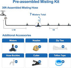Pre-Assembled Misters for Outside Patio, Outdoor Water Misting Cooling System - Image 3
