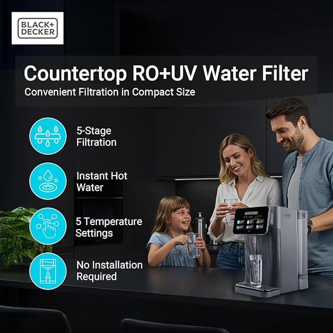 BLACK+DECKER Countertop RO+UV Water Filter | Hot and Ambient Water | 5-Stage - Image 2