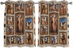 2 Panel Kitchen Cafe Curtains, Desert Camels Sunlight Filtering Nature Air by Hokiten