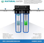iSpring WGB22BM+AHPF12MNPT16X2 2-Stage Whole House Water Filtration System - Image 3