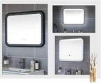 Bathroom Mirror with LED Light and Demister Pad Wall Mounted Mirror Makeup - Image 3