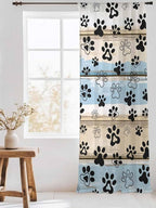 Sheer Curtains 84 Inches Long, Vintage Farmhouse Rustic Wooden Grain Privacy - Image 3
