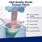 Membrane Solutions 10 Pack Syringe Filter Sterile PES Hydrophilic Filtration - Image 4