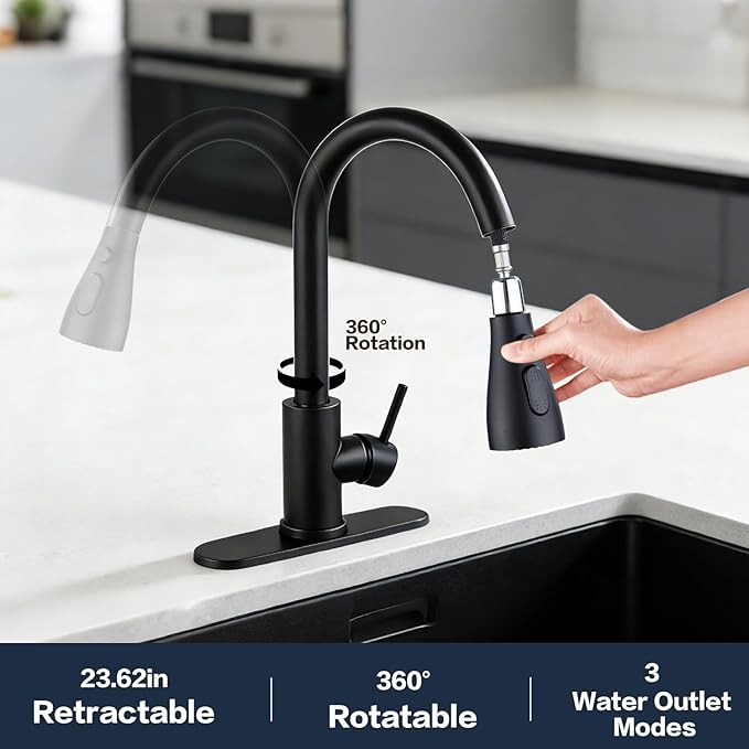 Kitchen Sink Faucet with Pull - Image 2
