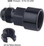 EVIL ENERGY 6AN Male to 5/16" Quick-Disconnect Female EFI Fuel Rail Fitting - Image 2