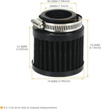 PTNHZ Universal Black Neck 1.5" 38mm Car High Flow Cold Air Intake Air Filter - Image 6