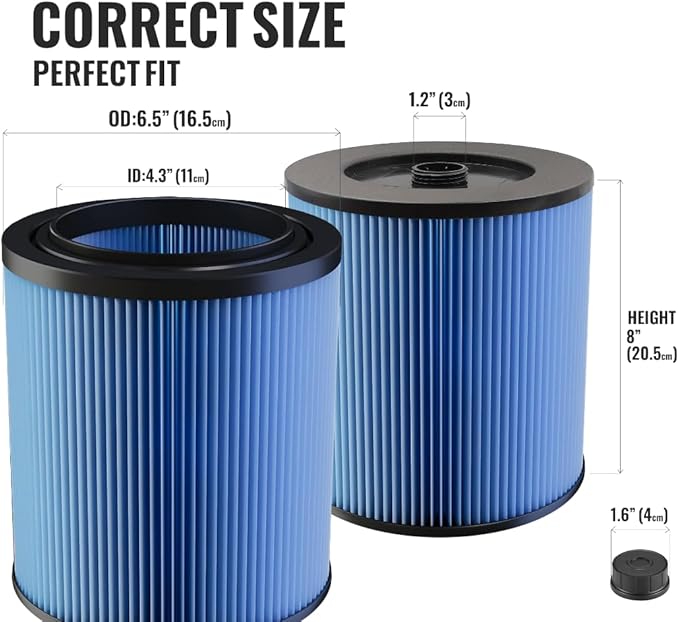 17907 Fine-Dust Cartridge Vacuum Filter – Compatible - Image 2
