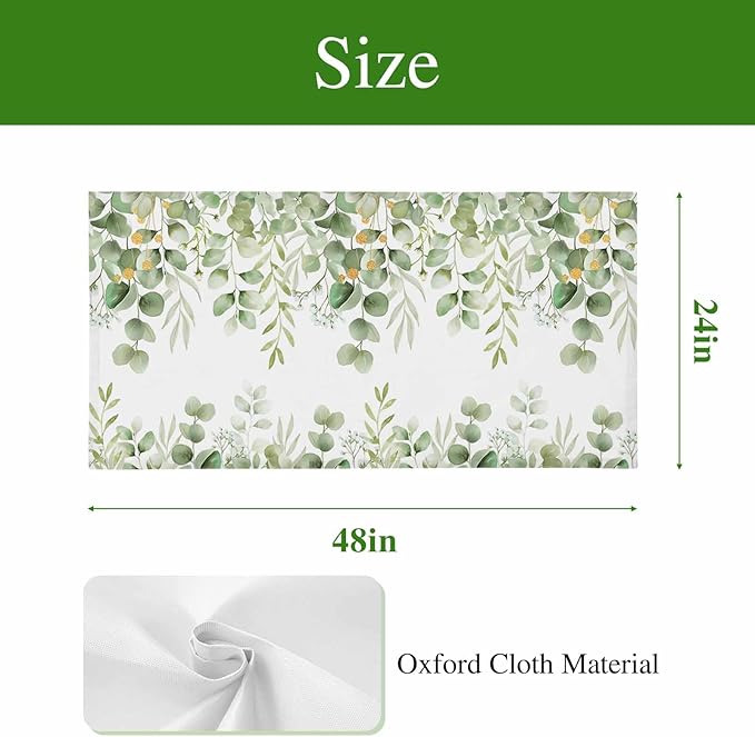 Fluorescent Light Covers for Ceiling Lights Sage Green Eucalyptus Leaves - Image 7