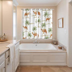 2 Panel Kitchen Cafe Curtains, Desert Camels Sunlight Filtering Nature Air - Image 3