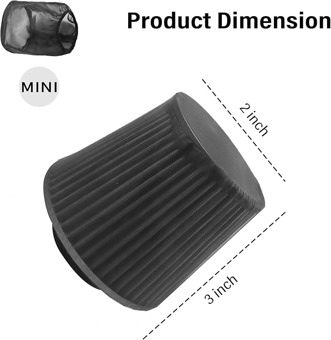 Cold Air Intake Filter Cover, Thickened Dustproof Air Filter Cover Provides - Image 2