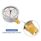 MEASUREMAN 2-1/2" Dial Size, Glycerin Filled Pressure Gauge, 0-10000psi/kpa - Image 5
